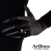 Ringe Artlinea Dame in Weißgold Acquamarina 0.40 Ct AD1074/AC-LB - AD1074/AC-LB